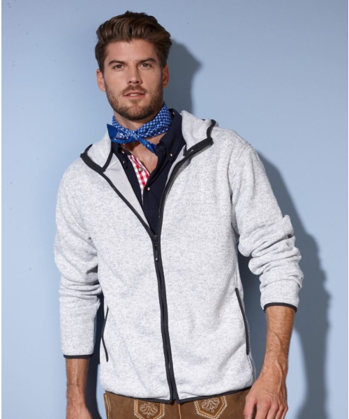 DoRachoty.cz - Pánská fleecová bunda s kapucí James & Nicholson (JN589)