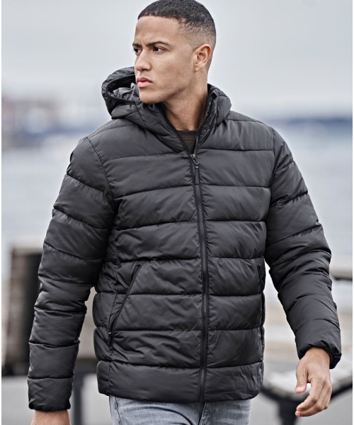 DoRachoty.cz - Lehká pánská prošívaná bunda s kapucí TeeJays 9646